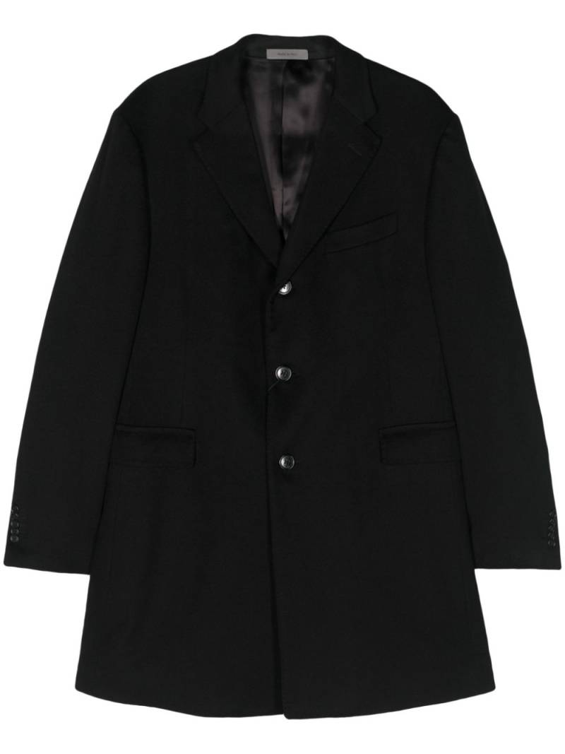 Corneliani single-breasted cashmere coat - Black von Corneliani