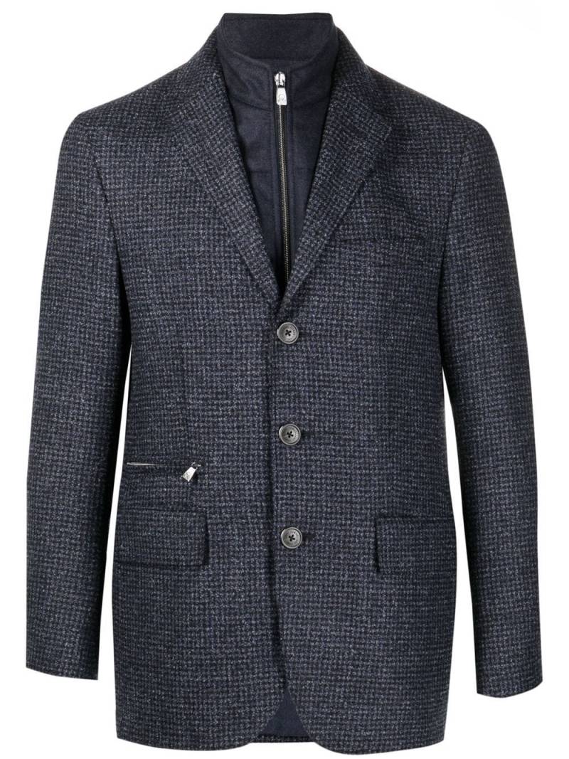 Corneliani single-breasted layered blazer - Blue von Corneliani