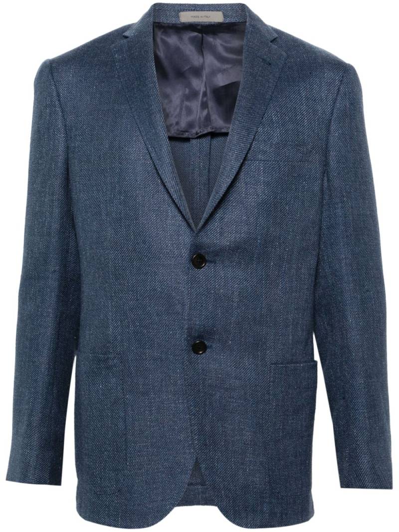 Corneliani single-breasted twill blazer - Blue von Corneliani