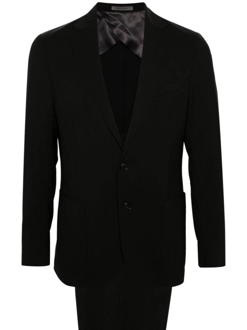 Corneliani single-breasted virgin wool suit - Black von Corneliani