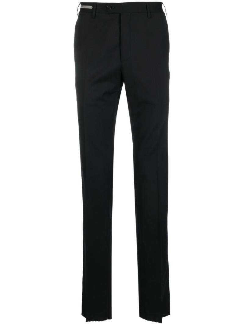 Corneliani slim-cut virgin-wool trousers - Black von Corneliani