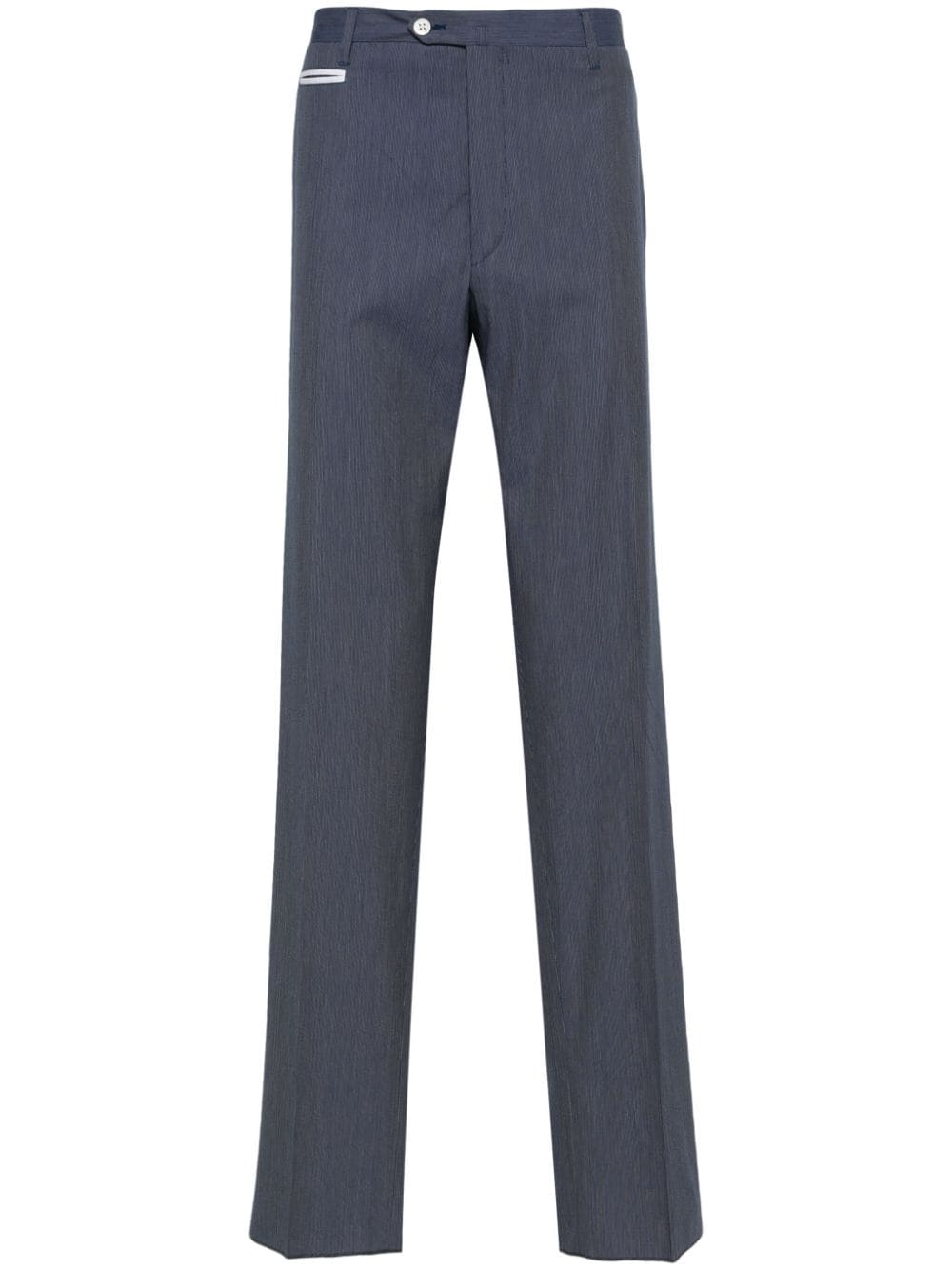 Corneliani slim-fit cotton trousers - Blue von Corneliani