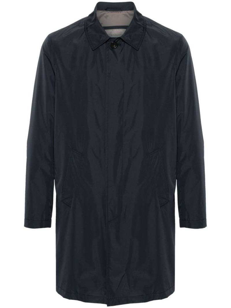 Corneliani spread-collar buttoned raincoat - Blue von Corneliani