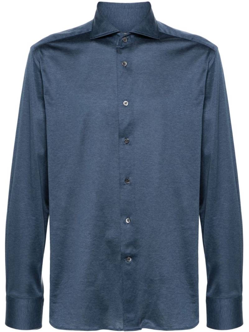 Corneliani spread-collar cotton shirt - Blue von Corneliani