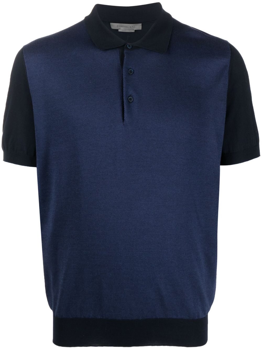 Corneliani two-tone short-sleeve polo shirt - Blue von Corneliani