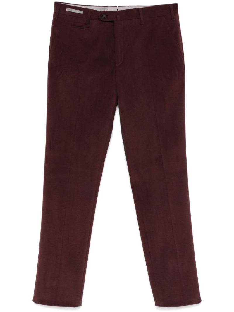 Corneliani velvet trousers - Red von Corneliani