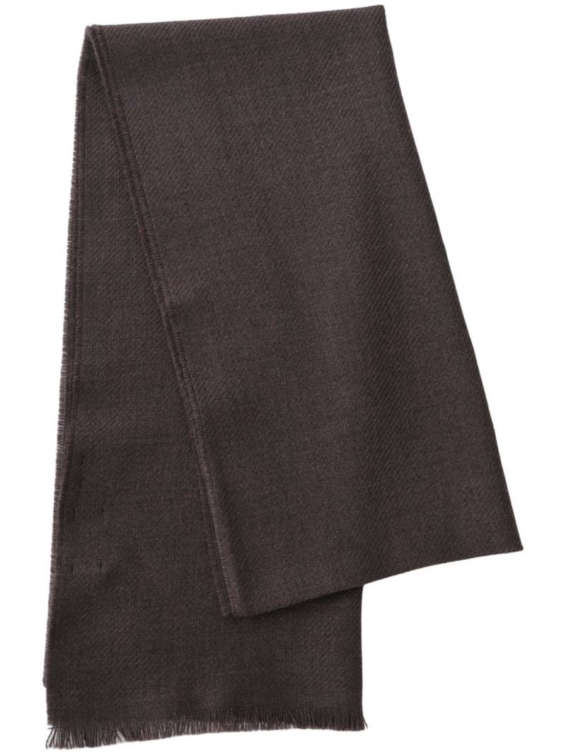 Corneliani virgin wool scarf - Brown von Corneliani