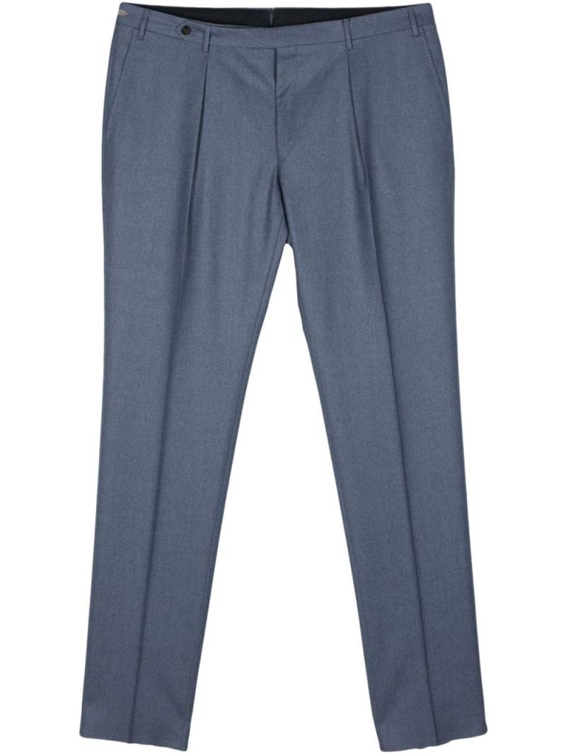 Corneliani wool tapered-leg tailored trousers - Blue von Corneliani