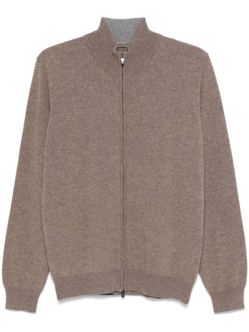 Corneliani zip-up cardigan - Brown von Corneliani