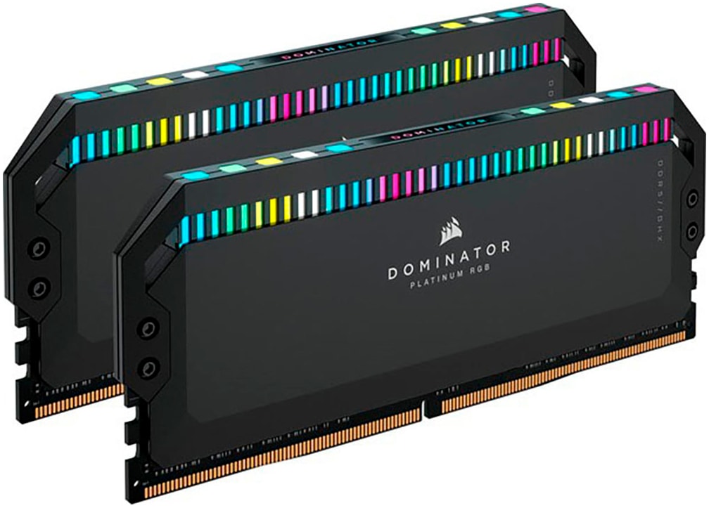 Corsair Arbeitsspeicher »DOMINATOR PLATINUM RGB DDR5 6000MT/s 64GB (2x32GB)«, RGB Beleuchtung ICUE, Intel optimiert von Corsair