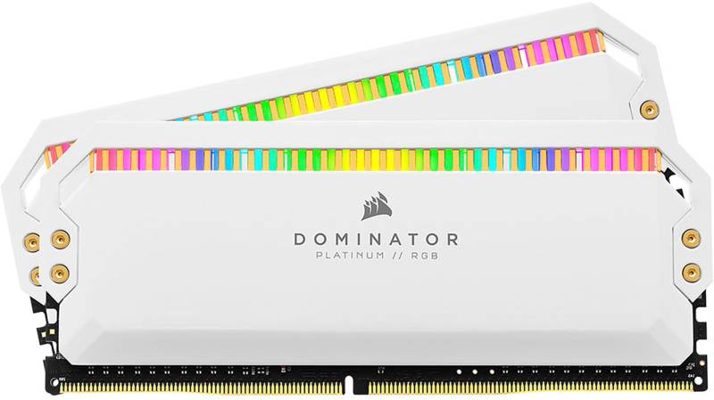 Corsair Arbeitsspeicher »DOMINATOR PLATINUM RGB DDR5 6200 32GB (2x16GB) White«, RGB Beleuchtung ICUE, Intel optimiert von Corsair