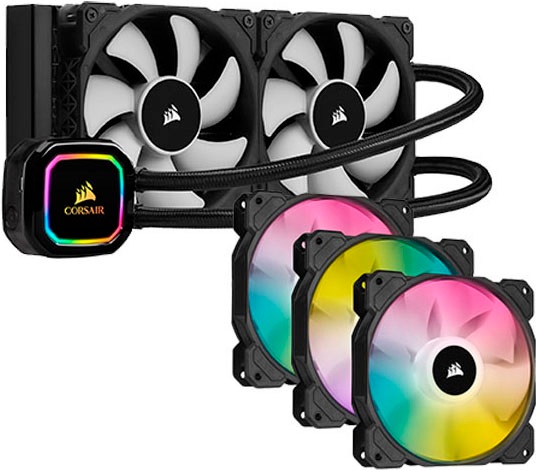 Corsair Computer-Kühler »iCUE H100i RGB PRO XT + SP120 RGB ELITE« von Corsair