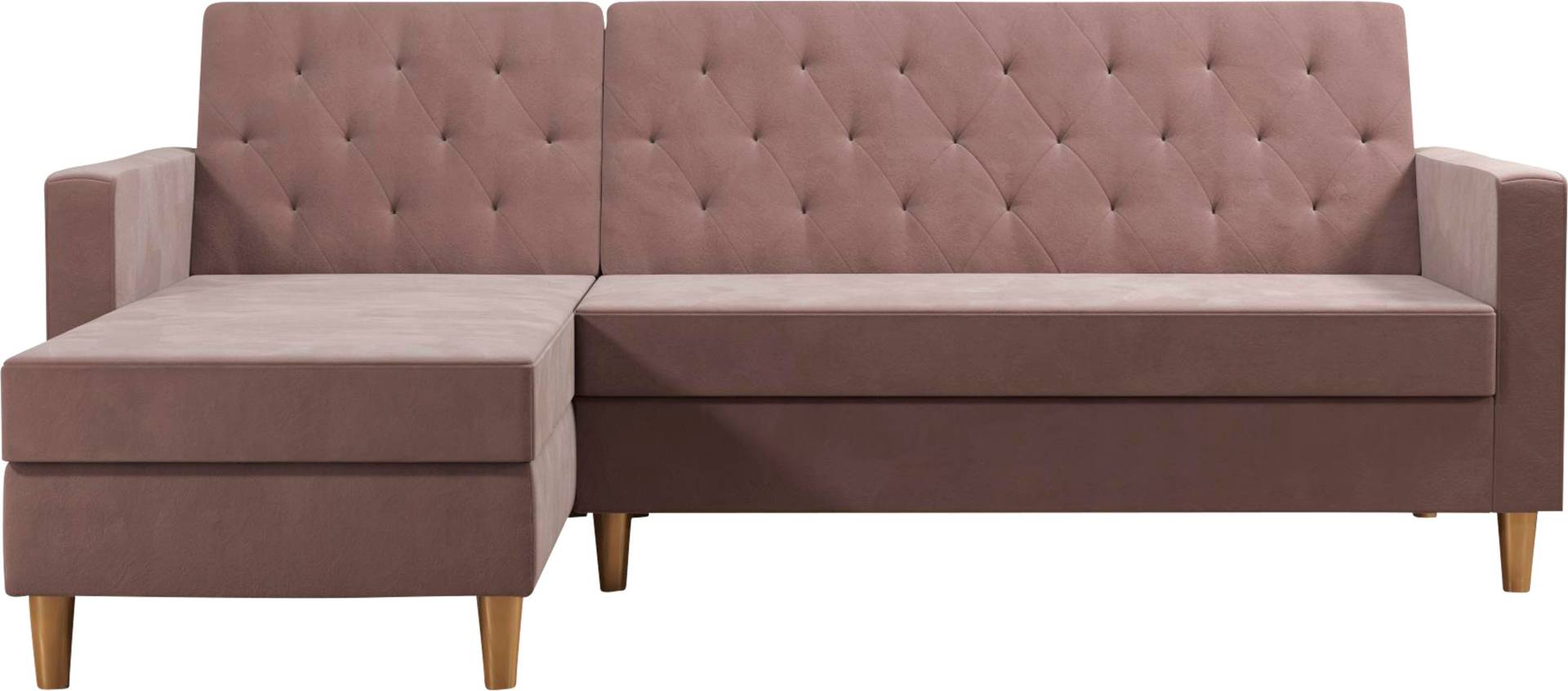 Cosmo Living Ecksofa »Liberty«, mit Schlafffunktion, Recamiere mit Stauraum beidseitig montierbar von CosmoLiving by Cosmopolitan