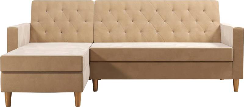 Cosmo Living Ecksofa »Liberty«, mit Schlafffunktion, Recamiere mit Stauraum beidseitig montierbar von CosmoLiving by Cosmopolitan