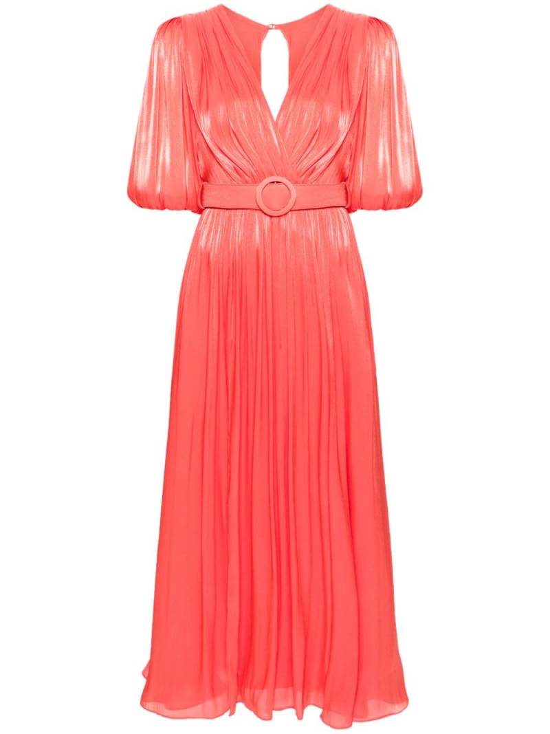 Costarellos belted lurex maxi dress - Orange von Costarellos