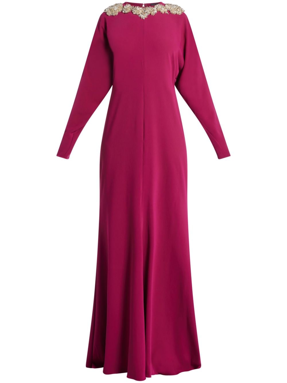 Costarellos crystal-embellished long-sleeves dress - Pink von Costarellos