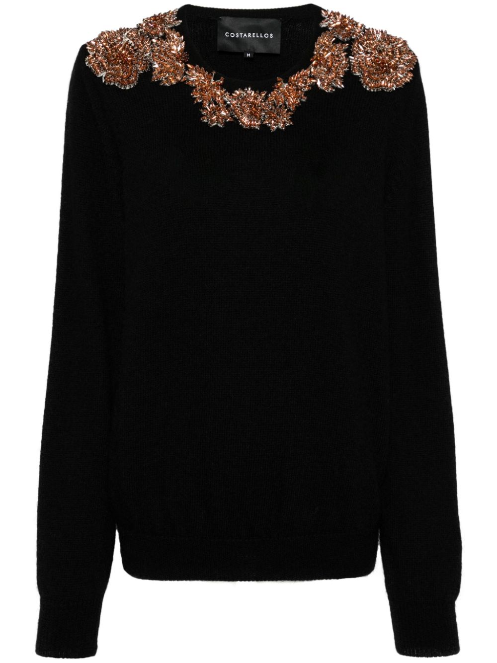 Costarellos crystal-embellishment sweater - Black von Costarellos