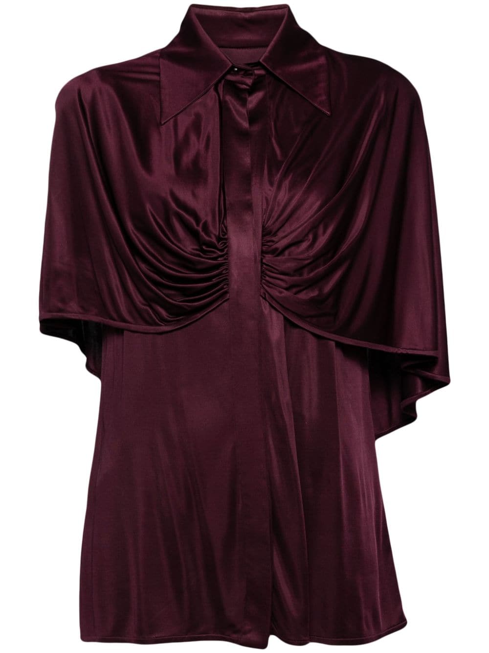 Costarellos glossy jersey shirt - Purple von Costarellos