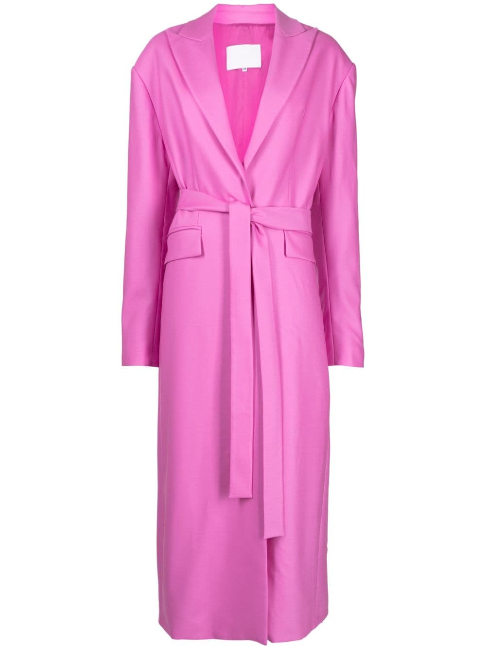 Costarellos peak-lapels tied trench coat - Pink von Costarellos