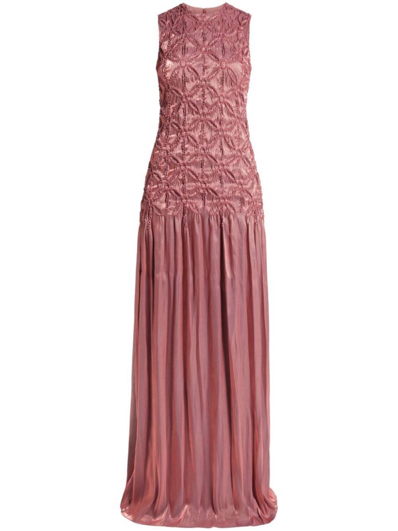 Costarellos ruched-detailing georgette-crepe dress - Pink von Costarellos