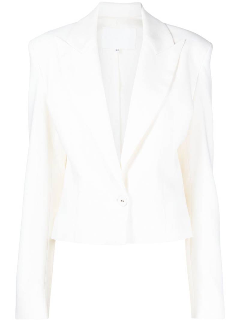 Costarellos single-breasted cropped blazer - White von Costarellos