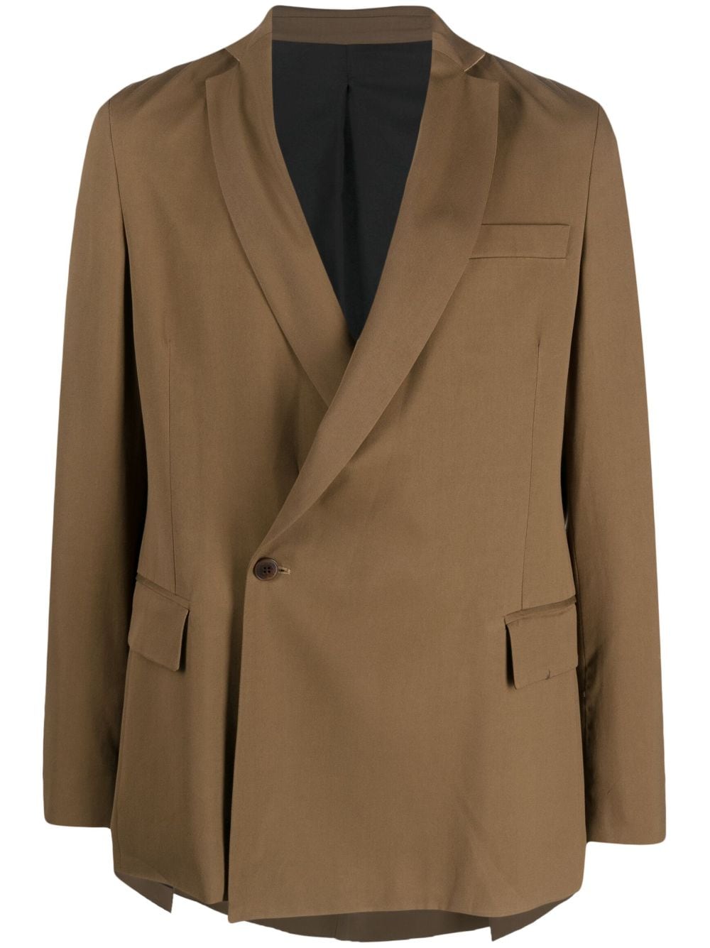 Costumein off-centre button lyocell blazer - Brown von Costumein