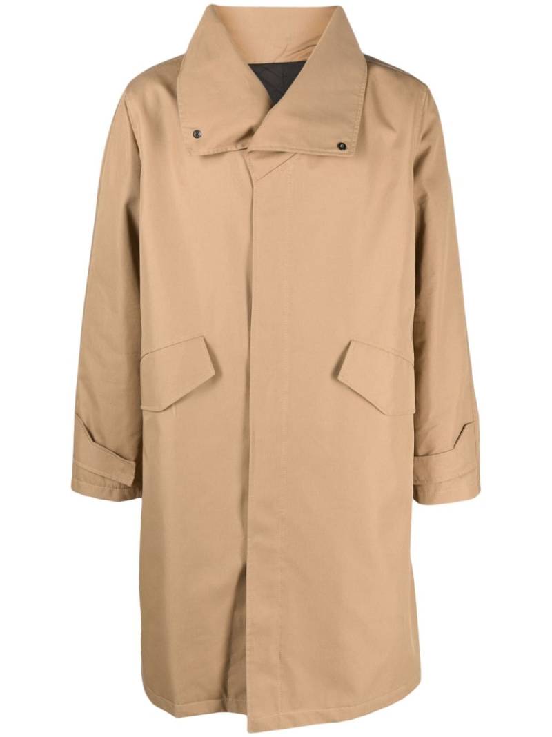 Costumein oversized-collar trench coat - Neutrals von Costumein