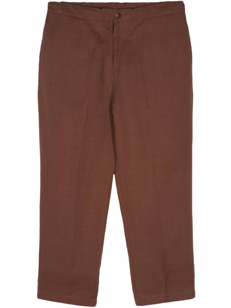 Costumein pressed-crease tapered trousers - Brown von Costumein