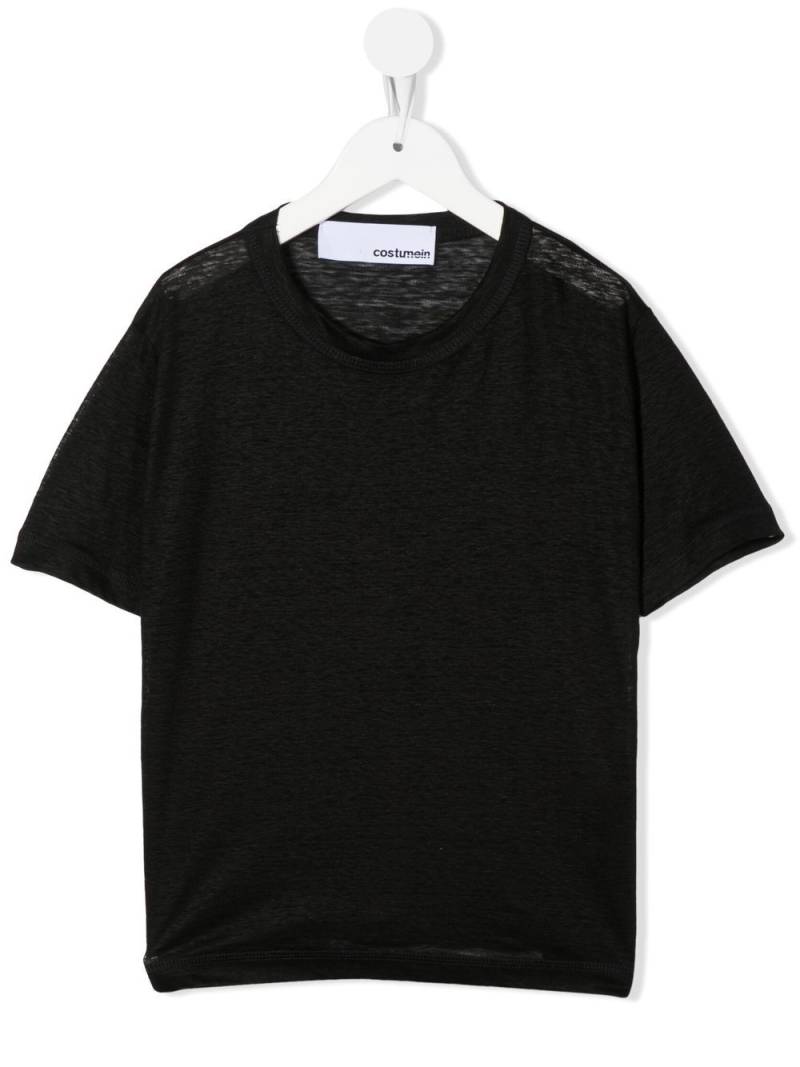 Costumein short-sleeve linen T-shirt - Black von Costumein