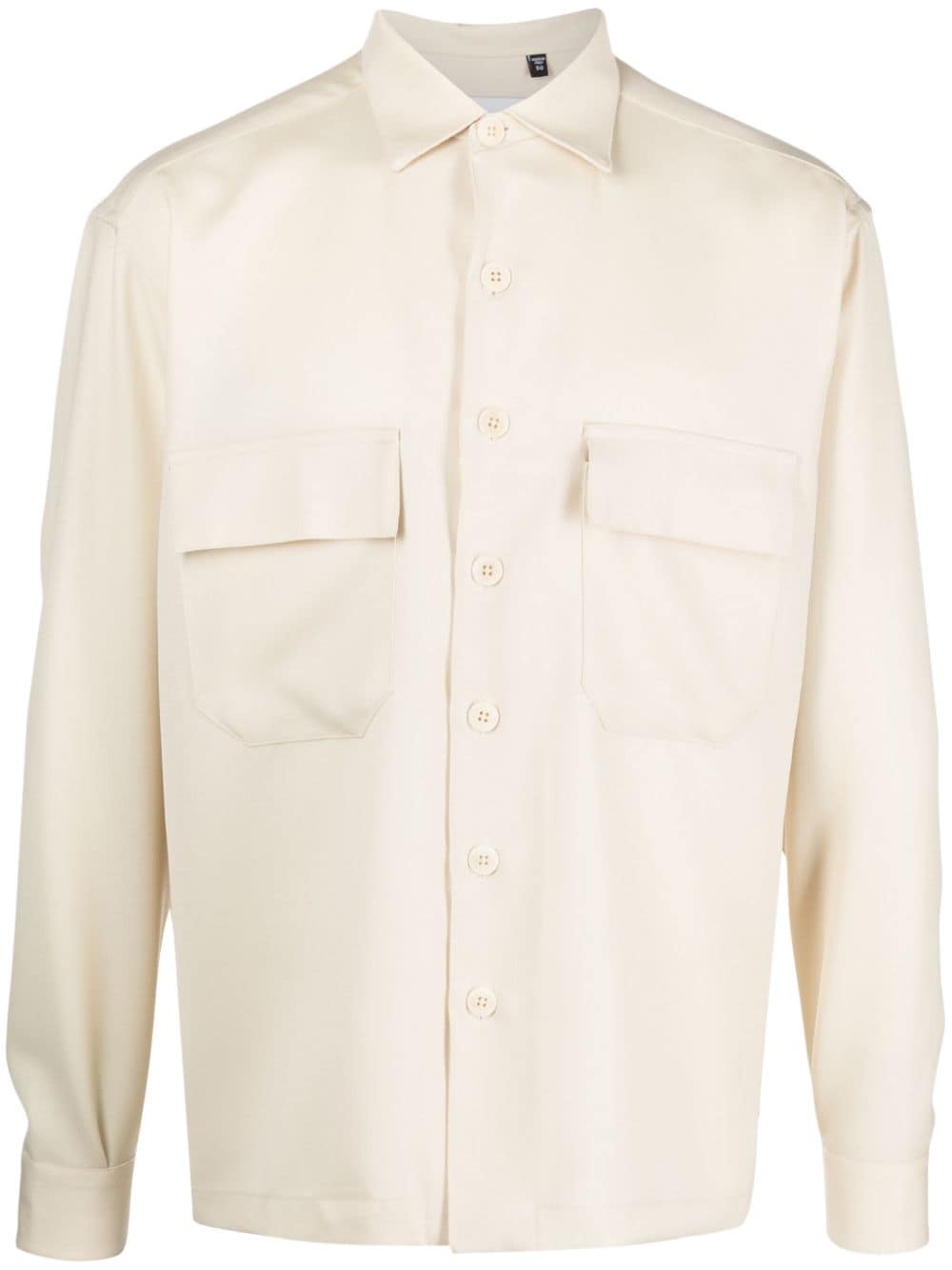 Costumein virgin-wool long-sleeve shirt - Neutrals von Costumein