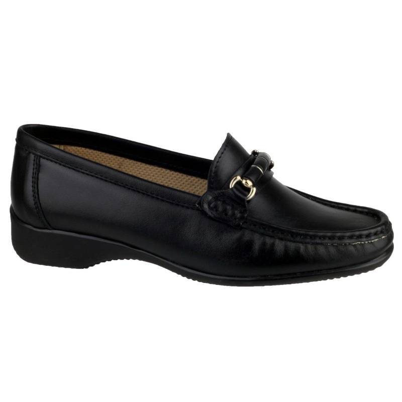 Barrington Schuhe Loafer Mokassins Damen Schwarz 42 von Cotswold