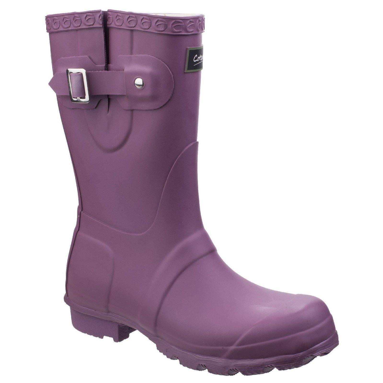 Gummistiefel Windsor Kurz Damen Lila 36 von Cotswold