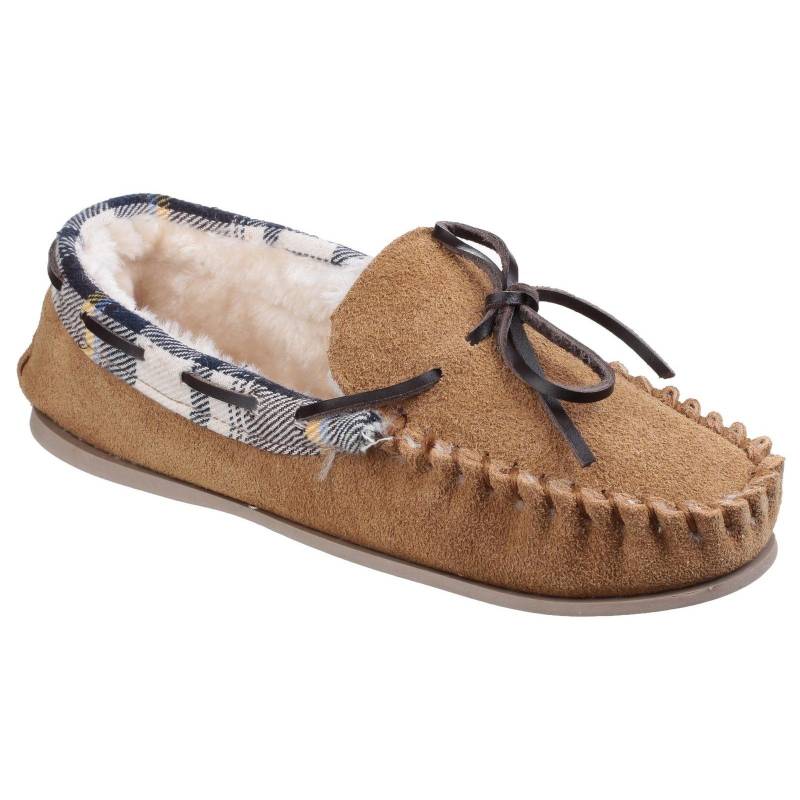 Kilkenny Klassik Moccasin Hausschuhe Damen Tan 39 von Cotswold