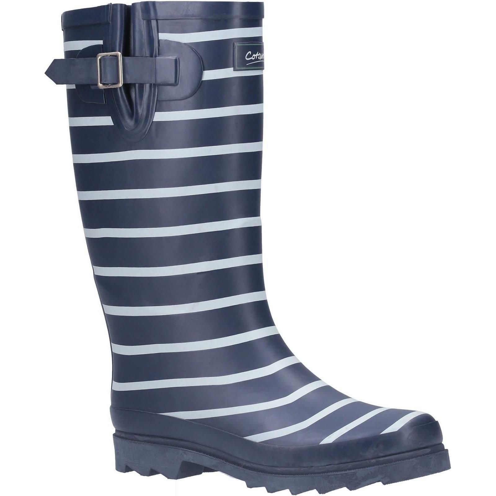 Sailor Gummistiefel, Gemustert Damen Marine 39 von Cotswold