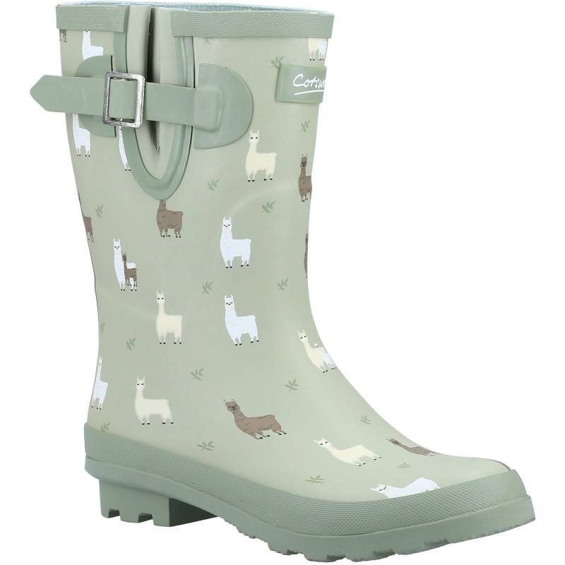 Gummistiefel Farmyard, Alpaca Damen Grün 36 von Cotswold