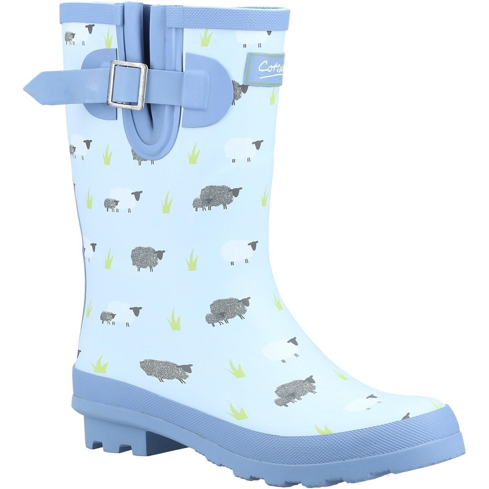 Gummistiefel Farmyard, Schaf Damen Blau 39.5 von Cotswold