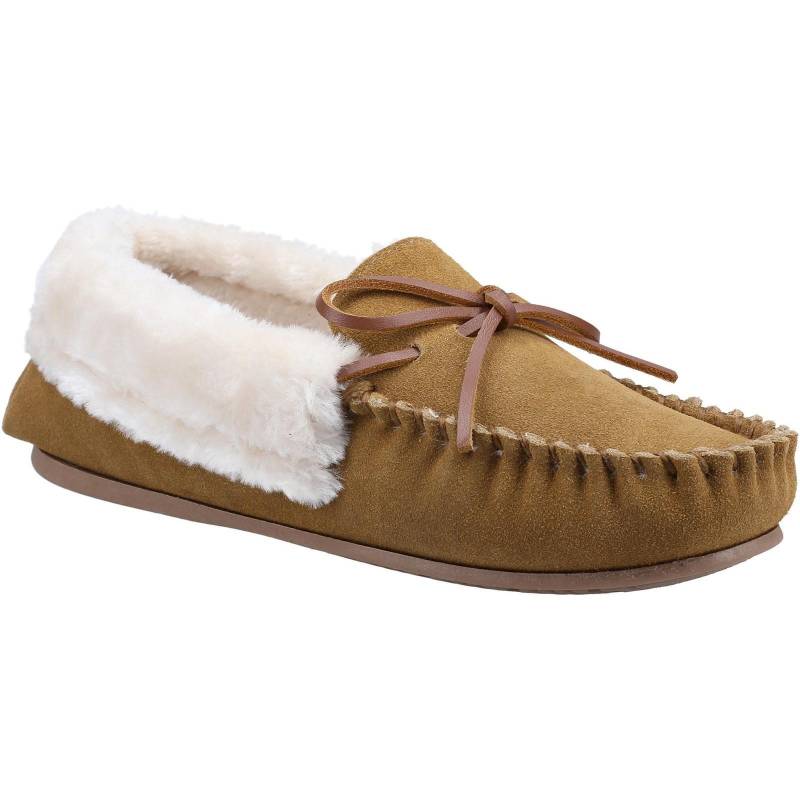 Mokassinhausschuhe Sopworth Damen Tan 35.5 von Cotswold