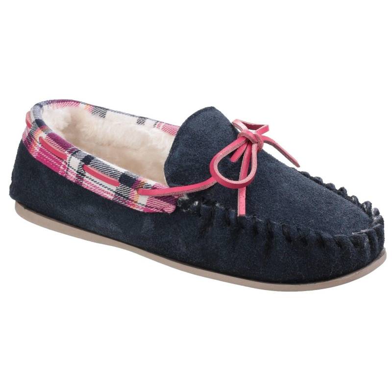 Kilkenny Klassik Moccasin Hausschuhe Damen Marine 36 von Cotswold