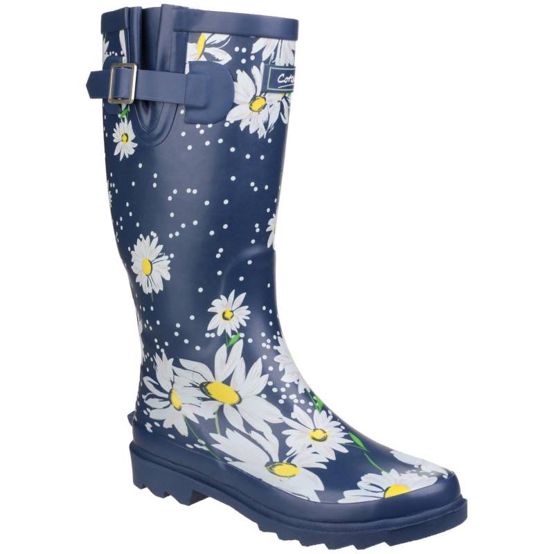 Burghley Muster Gummistiefel Damen Gelb Bunt 39 von Cotswold