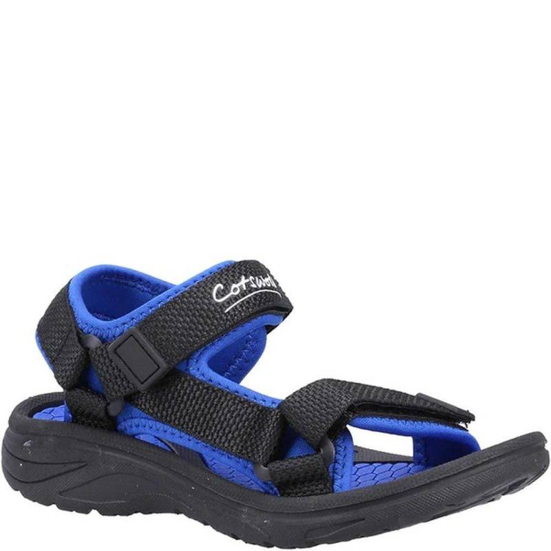 Sandalen Bodiam, Recyceltes Material Unisex Schwarz 28 von Cotswold