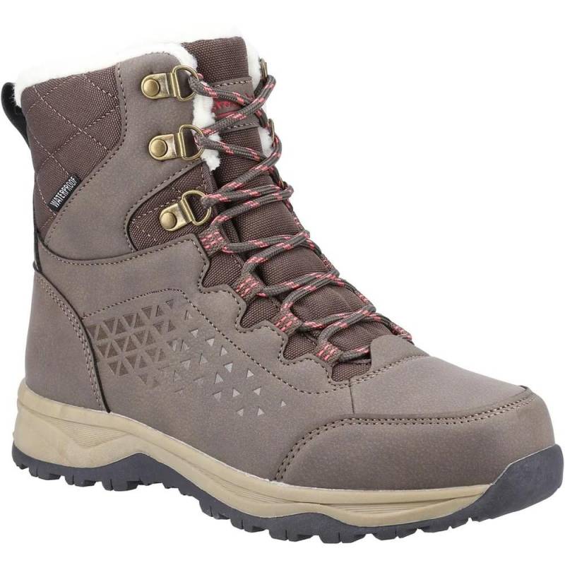 Wanderstiefel Burton, Leder Damen Taupe 40.5 von Cotswold