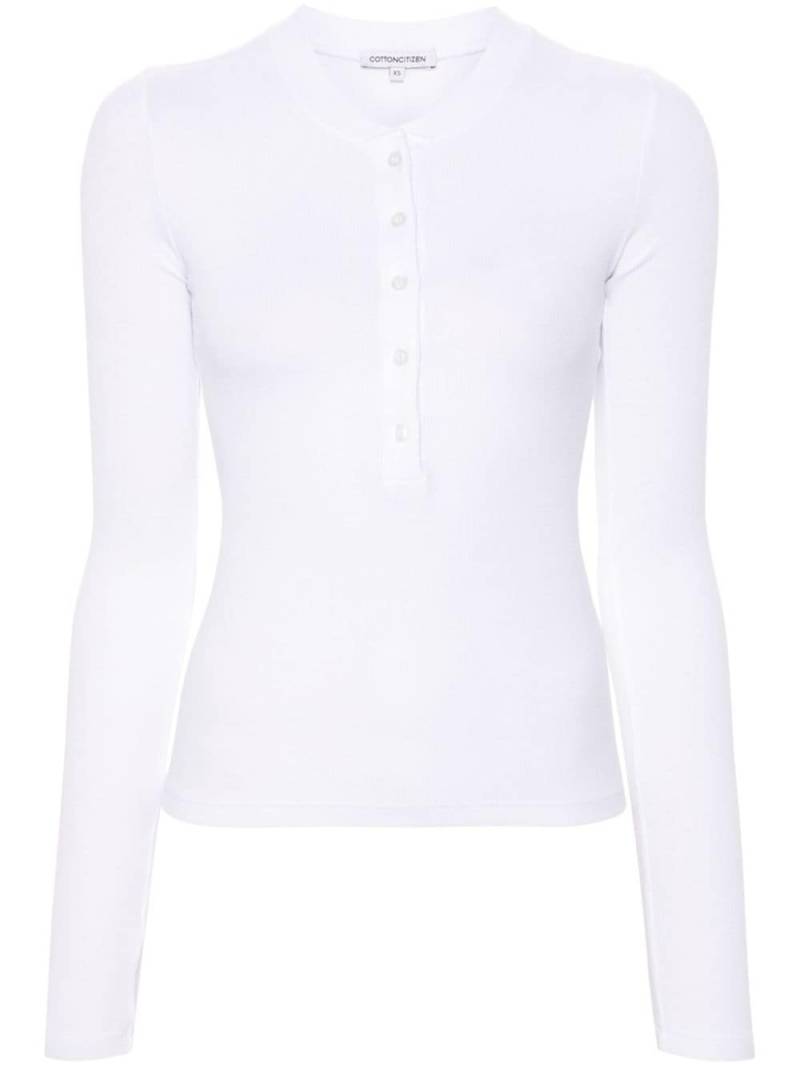 Cotton Citizen Verona Henley T-shirt - White von Cotton Citizen