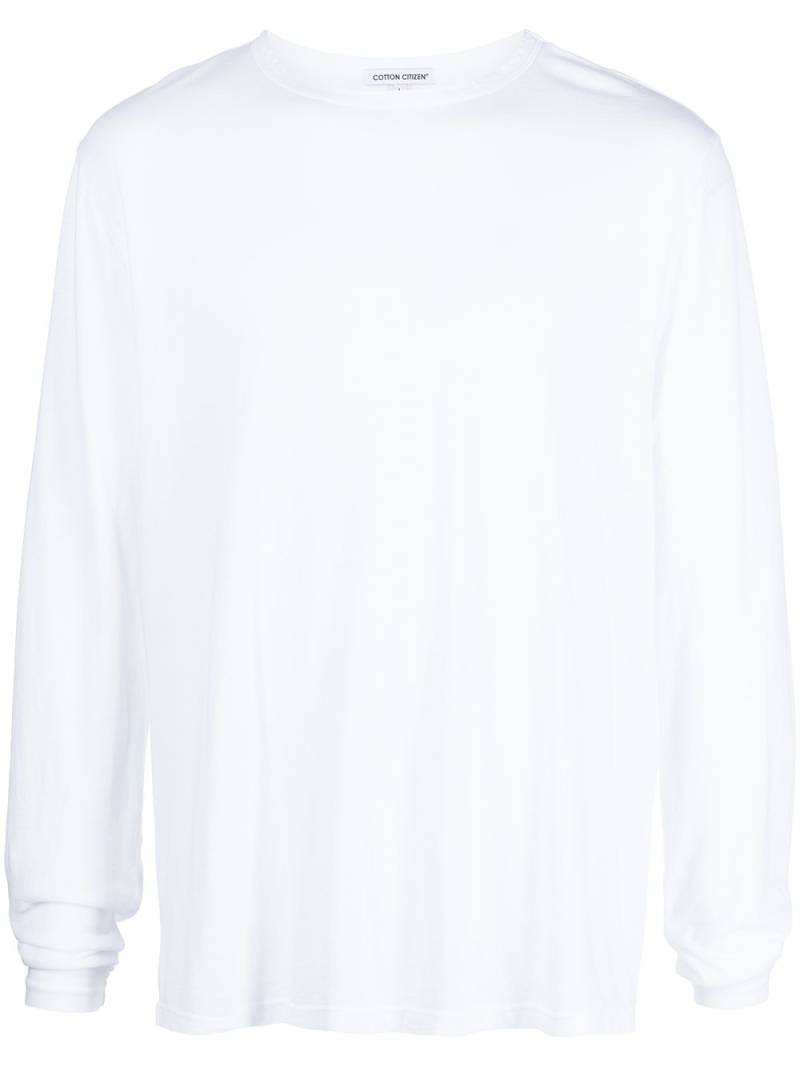 Cotton Citizen long-sleeved cotton T-shirt - White von Cotton Citizen