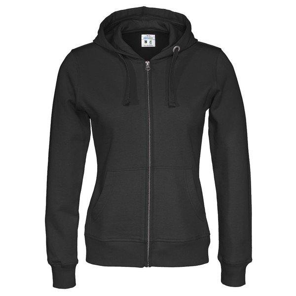 Hoodie Mit Durchgehendem Reißverschluss Damen Schwarz M von Cottover