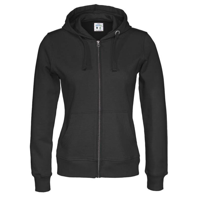 Hoodie Mit Durchgehendem Reißverschluss Damen Schwarz XL von Cottover