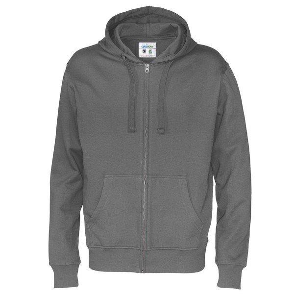 Hoodie Mit Durchgehendem Reißverschluss Herren Charcoal Black L von Cottover