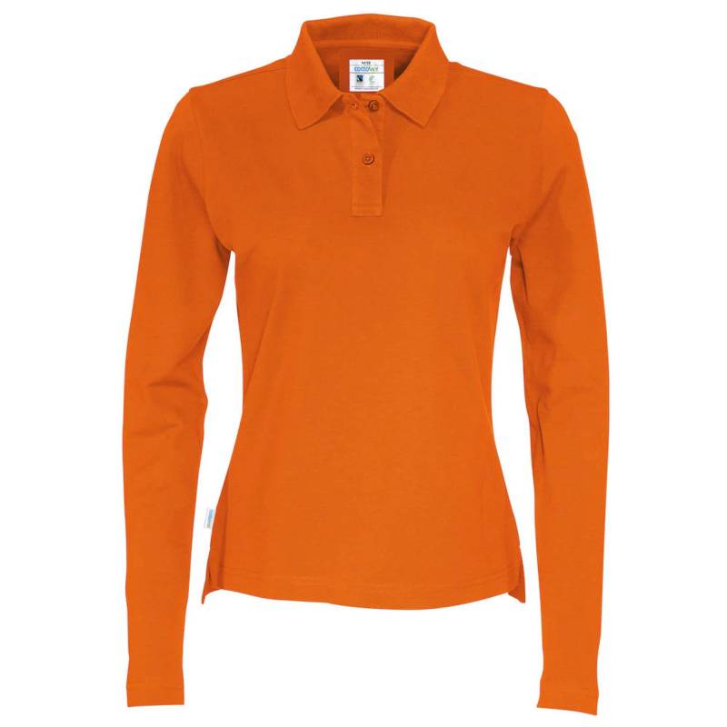 Cottover - Poloshirt Langärmlig, für Damen, Orange, Größe M von Cottover