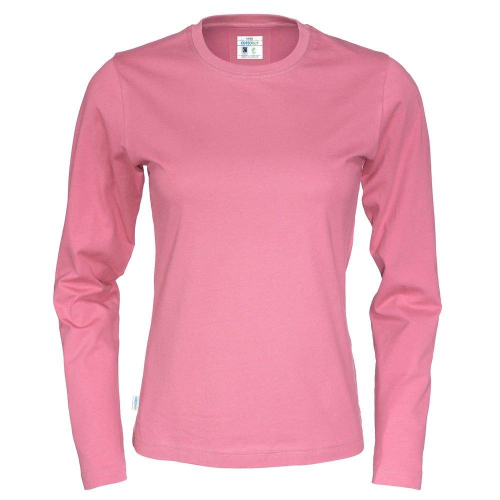 Tshirt Langärmlig Damen Pink XL von Cottover