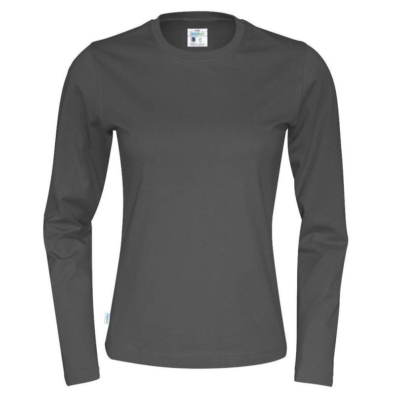 Tshirt Langärmlig Damen Charcoal Black S von Cottover