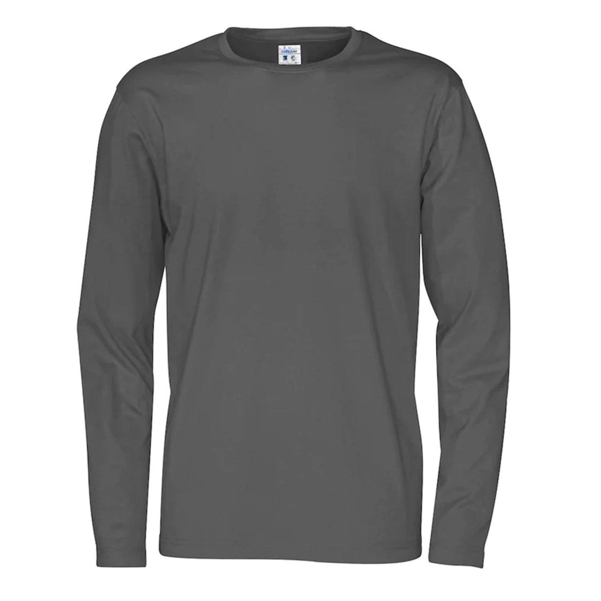 Tshirt Langärmlig Herren Charcoal Black M von Cottover